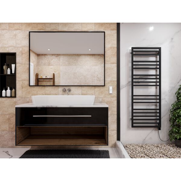 Badheizk&ouml;rper Zehnder Quaro Spa IHD Schwarz matt Heizpatrone rechts image number 1