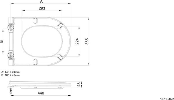 Klosettsitz Alterna modena SX Weiss image number 1