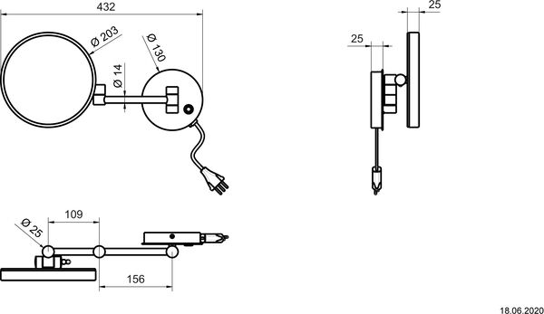 Kosmetikspiegel Neoperl Nelas Weiss image number 1