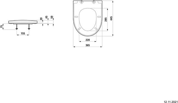 Klosettsitz Laufen Moderna S Weiss image number 1