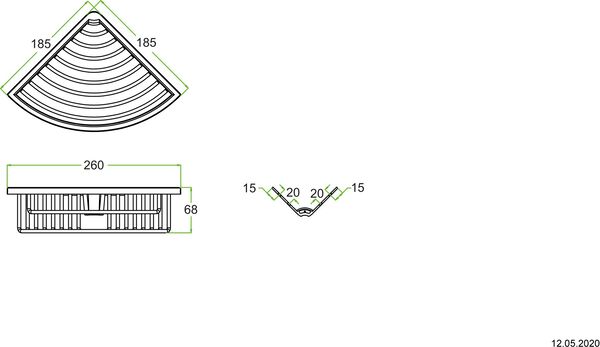 Drahtseifenhalter Alterna solid - Eckmodell Verchromt image number 1