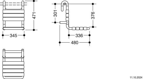 Si&egrave;ge suspendu Hewi 801 Gris linea image number 1