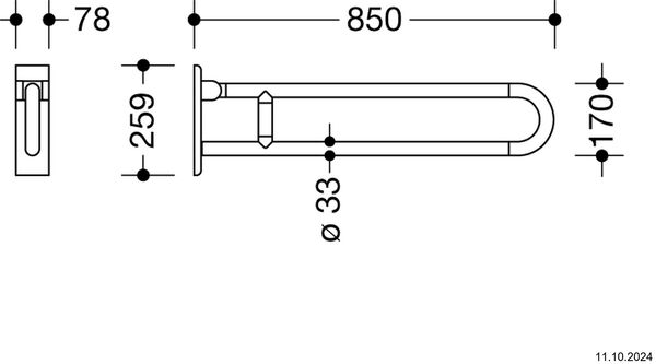 Klappgriff Hewi 801 Weiss image number 1