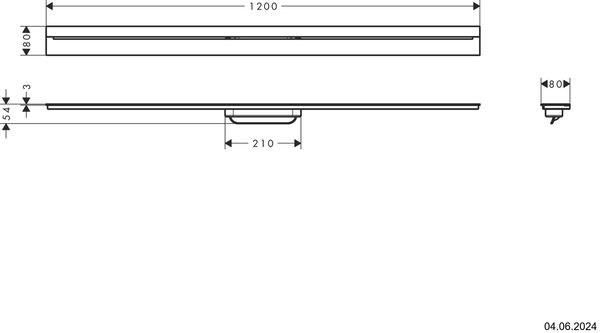 Duschrinne Axor Drain Weiss matt image number 1