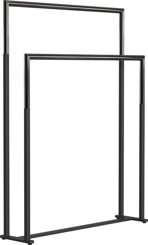 Struttura portasciugamani Frost Nova 2 Nero opaco Top polished black