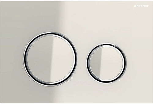 Bet&auml;tigungsplatte Geberit Sigma50 round Sand grau