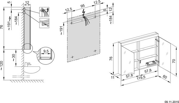 Spiegelschrank Schneider Pata LED Weiss image number 1