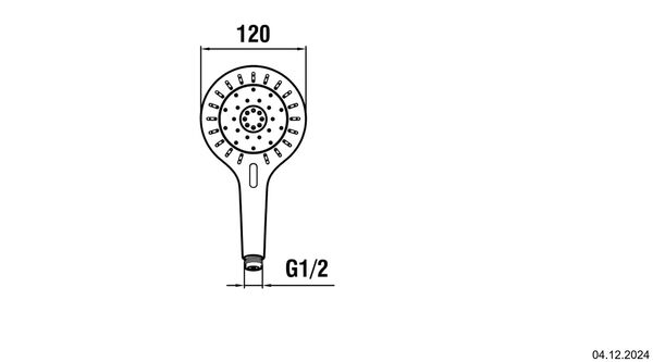 Handbrause Laufen My-Twin 120 3-jet Verchromt image number 1