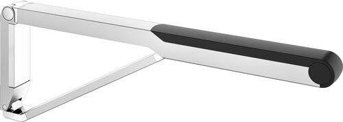 St&uuml;tzklappgriff Keuco Collection Axess Silbereloxiert Griffpad schwarz