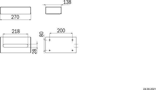 Porte-Kleenex Inda Acier inoxydable brillant image number 1