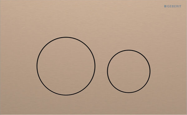 Bet&auml;tigungsplatte Geberit Sigma40 round Rotgold Easy-to-clean-beschichtet image number 0
