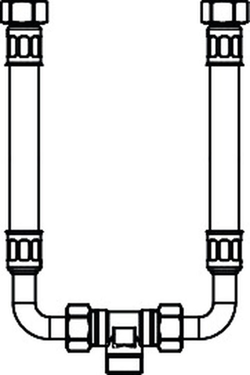 Panzerschlauchset zu Wanneneinlauf Splash