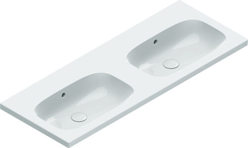 Doppelwaschtisch Alterna dinea 120 x 46 cm Weiss Cleaneffekt