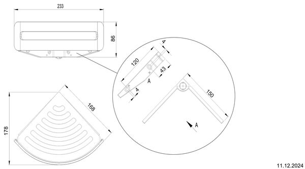 Porte-savon &agrave; barrettes Alterna sabo mod&egrave;le d'angle Noir mat image number 2