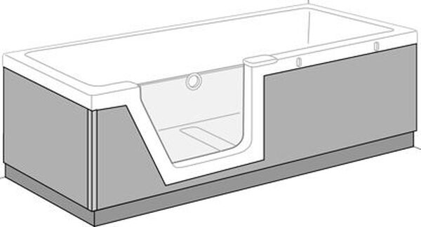 Sch&uuml;rze Duscholux Panelle, Front und R&uuml;ckenteil Weiss image number 0