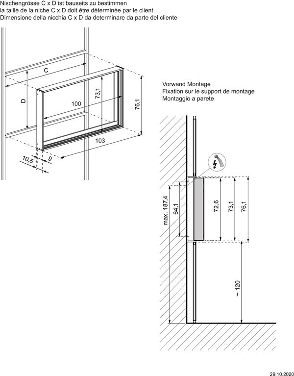 Einbaurahmen Schneider Universal E726 image number 1
