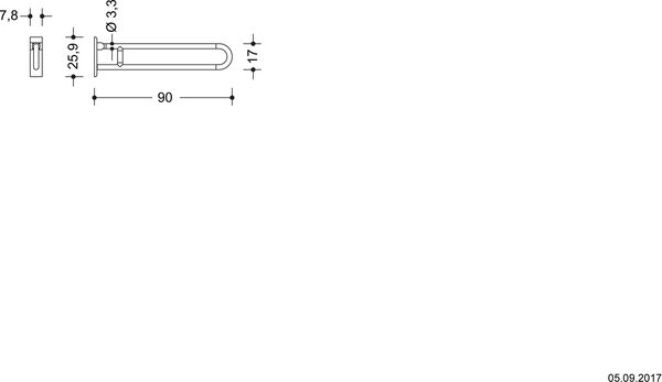 Klappgriff Hewi 801 Weiss image number 1