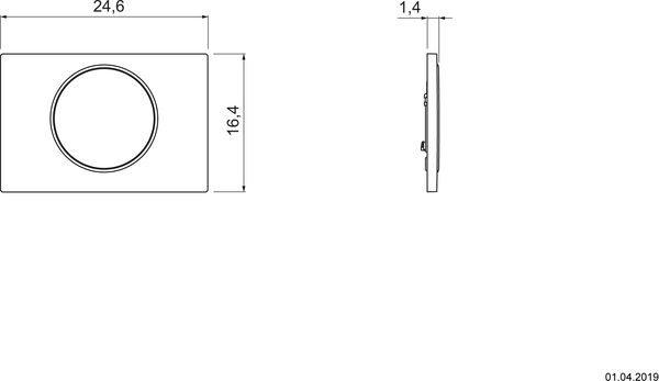 Bet&auml;tigungsplatte Geberit Sigma10 round Glanz/Matt/Glanz image number 1