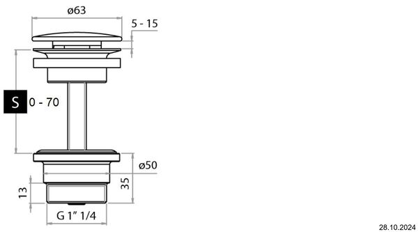 Ablaufventil Neoperl Profiline Verchromt image number 1