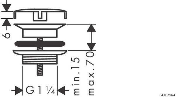Schaftventil hansgrohe 1&frac14;" Verchromt image number 1