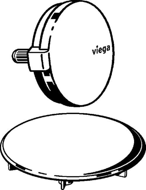 Set di scarico e troppopieno Viega Visign R5 Nero opaco