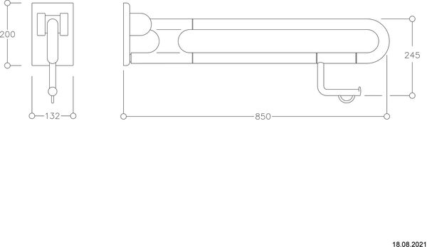 Klappgriff Nosag Nylon Serie 300 Dunkelgrau image number 1