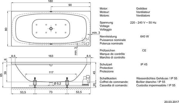 Whirlwanne Alterna steel duo air Weiss D&uuml;sen und Garnituren verchromt image number 1
