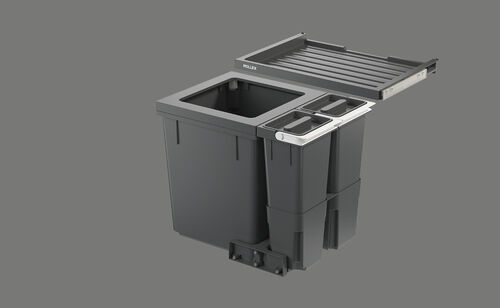 Suter Inox M&uuml;llex X-Line, Set X55 L5 Basic, Einbauh&ouml;he 414 mm