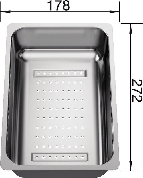 Blanco Zubeh&ouml;r Multifunktionsschale aus Edelstahl 272 x 178 x 72 mm