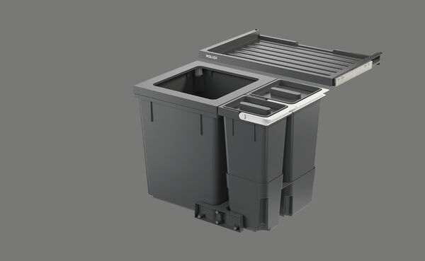 Suter Inox M&uuml;llex X-Line, Set X60 L5 Basic, Einbauh&ouml;he 414 mm image number 0