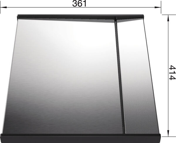 Blanco Zubeh&ouml;r Anlegbarer Tropf Edelstahl/Kunststoff Schwarz image number 0