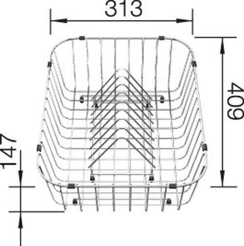 Blanco Zubeh&ouml;r Geschirrkorb mit Tellerstapler (entnehmbar) Edelstahl