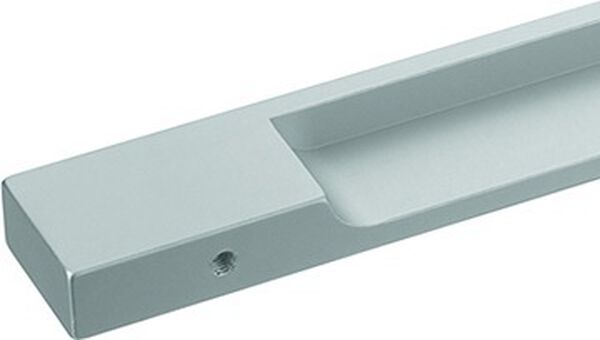 Opo Oeschger M&ouml;belgriffe Alu silberf.elox. B/T/H 142/25/12 mm, BD 96mm image number 1